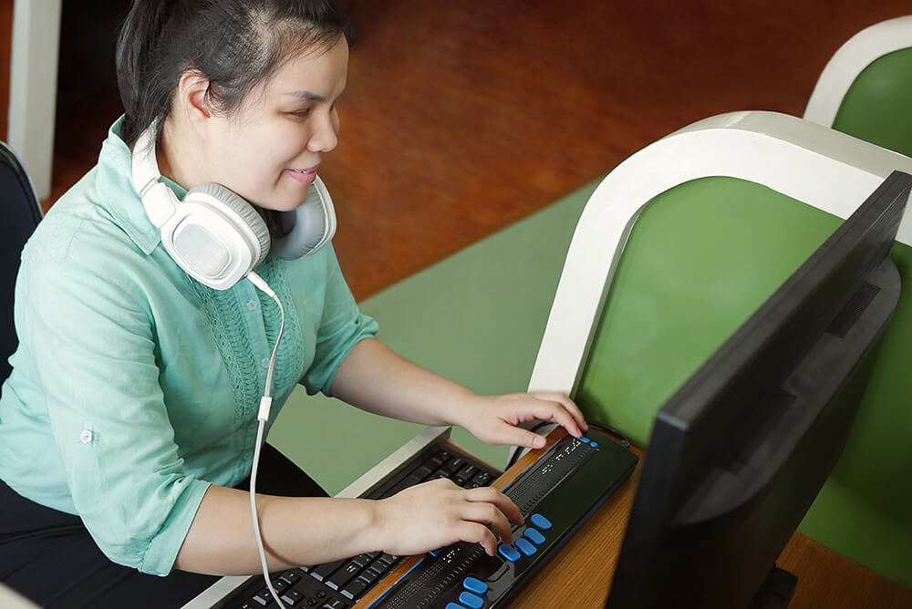 Person using a computer